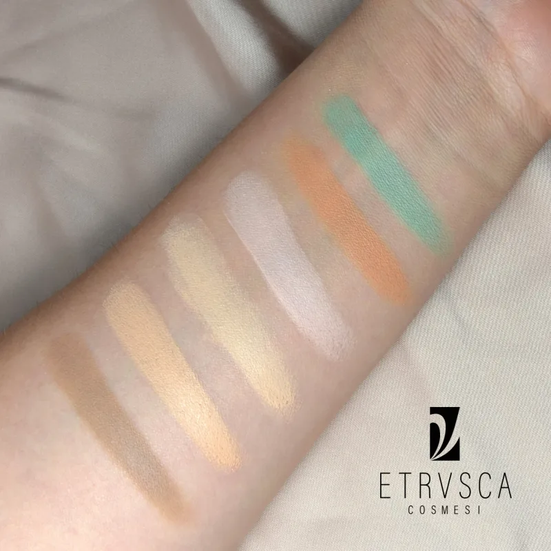 colori palette correttori in crema etrvsca cosmesi in farmacia per coreggere le imperfezioni della pelle