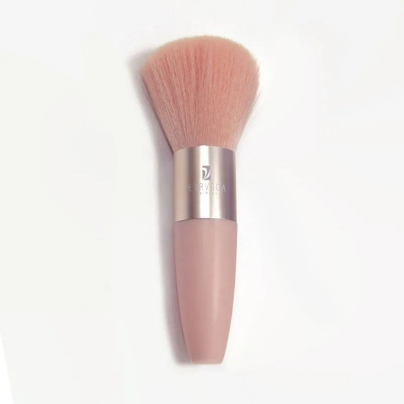 pennello kabuki rosa piccolo da viaggio tascabile etrvsca cosmesi